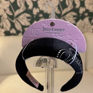 Juicy Couture Black Headband with Sparkling Accents NWT